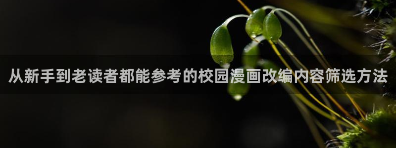 梦漫漫画搜索漫画:从新手到老读者都能参考的校园漫画改编内容筛选方法